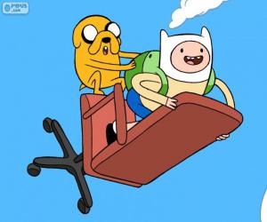yapboz Finn ve Jake uçan